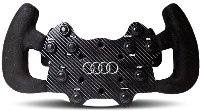 Audi simulator rental steering wheel. A unique RoarFun world collection of
