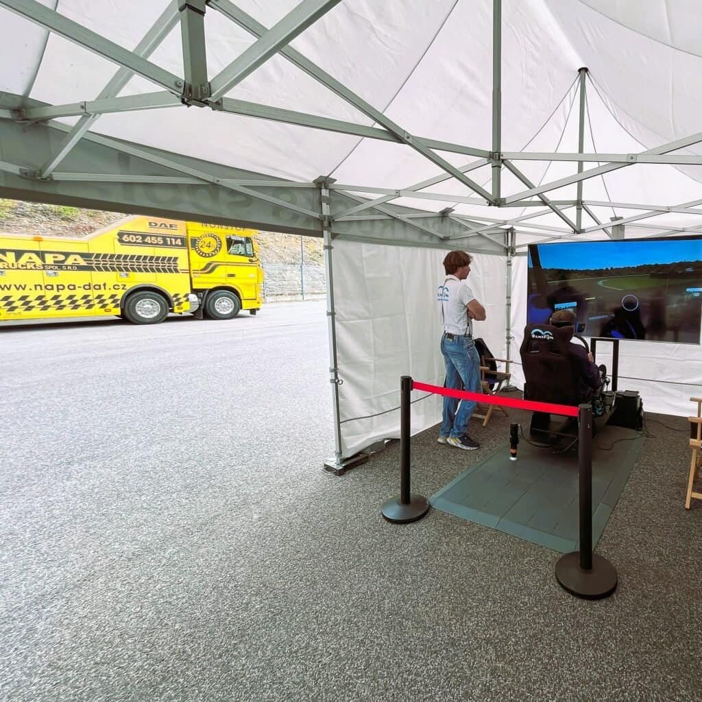 Rental Truck Simulator for company event team-building with support. Racing Trucks Simulator hire in UK EU