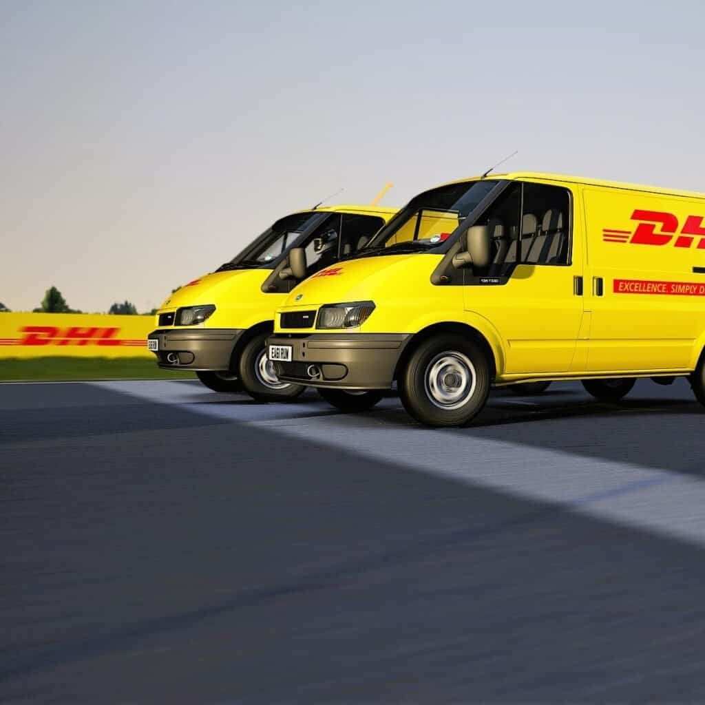 You can add your logo and branding to any commercial car, Van or vehicle with RoarFun emotional branding including Ford DHL van.