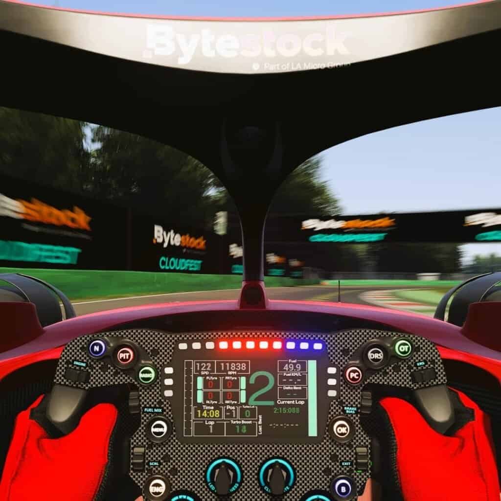 RoarFun Grand Pilot fast red Formula inside revs @ CloudFest monza emotional branding.