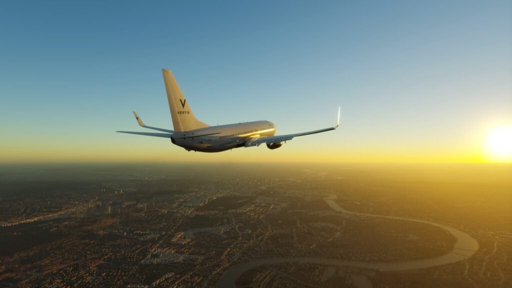 Vertis Aviation carbon flight simulator screenshot.