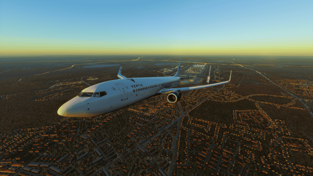 Vertis Aviation carbon flight simulator screenshot.