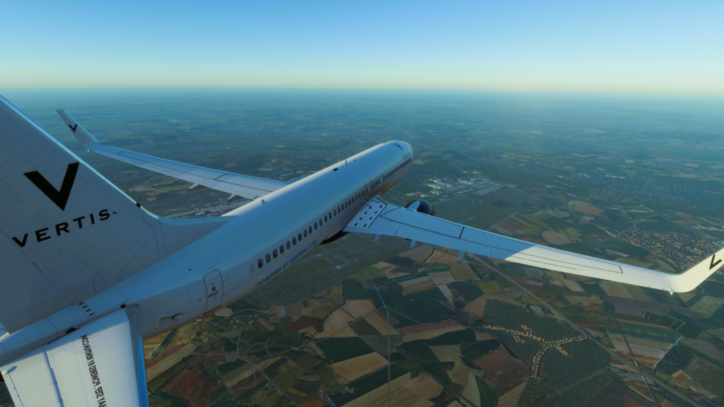 Vertis Aviation carbon flight simulator screenshot.