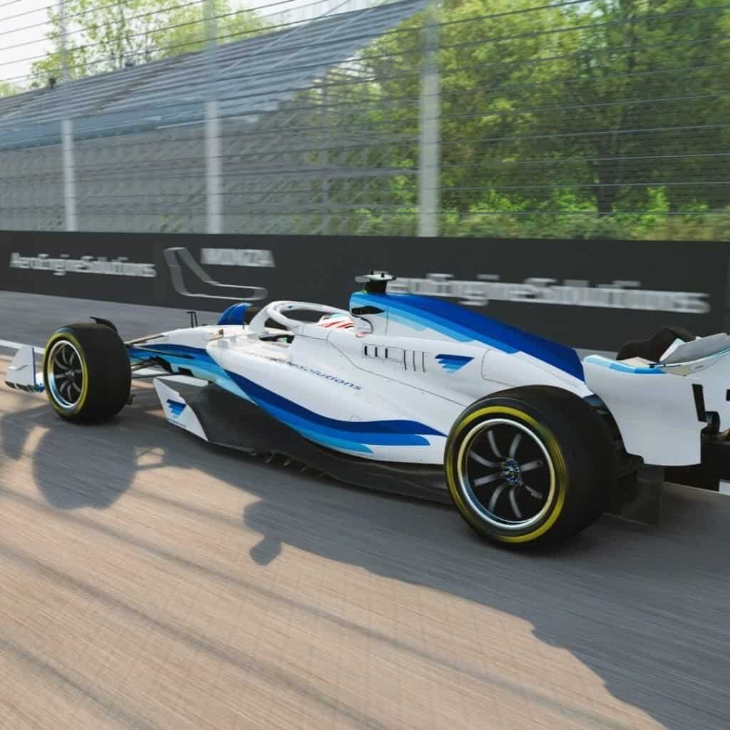 Dynamic loading screen with a virtual Formula car and our client virtual branding in the USA Atlanta event.