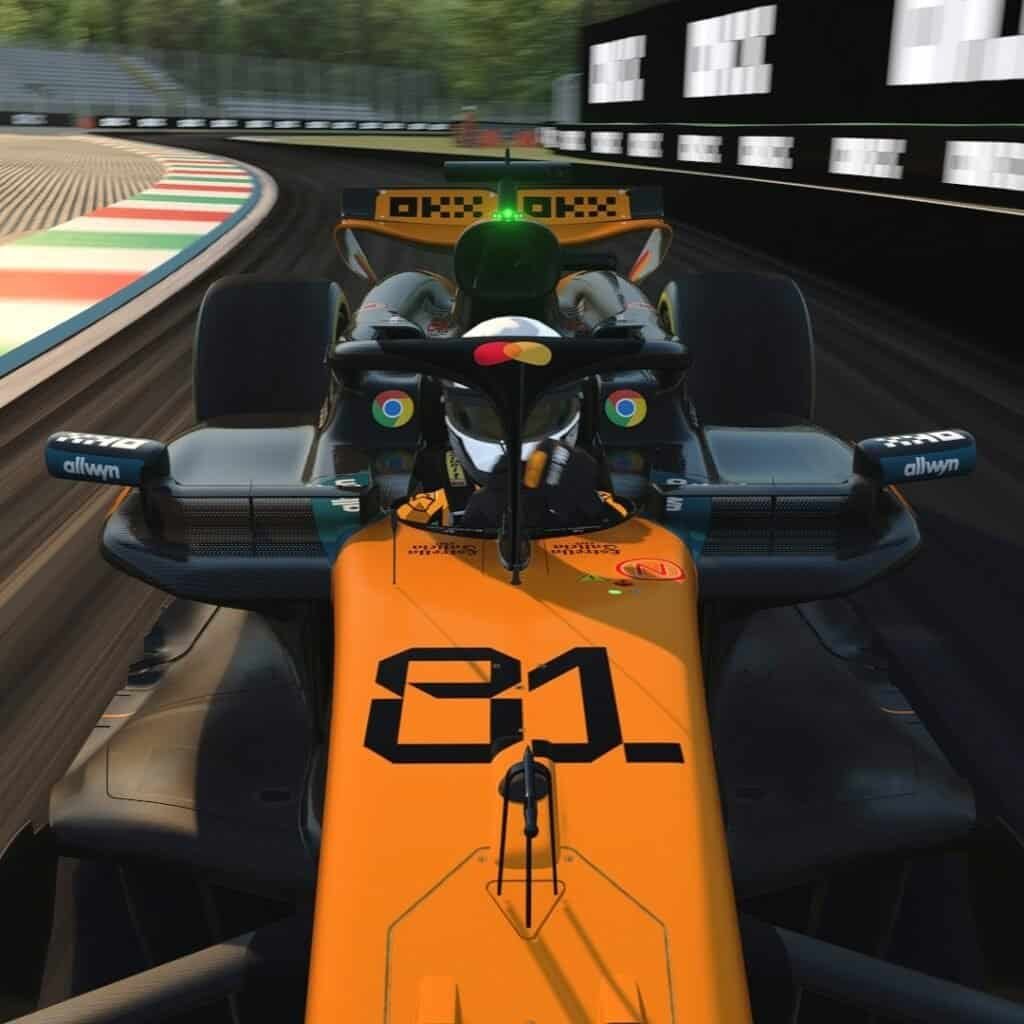 Virtual branding for the OKX F1 simulator rental in the event in Malta.