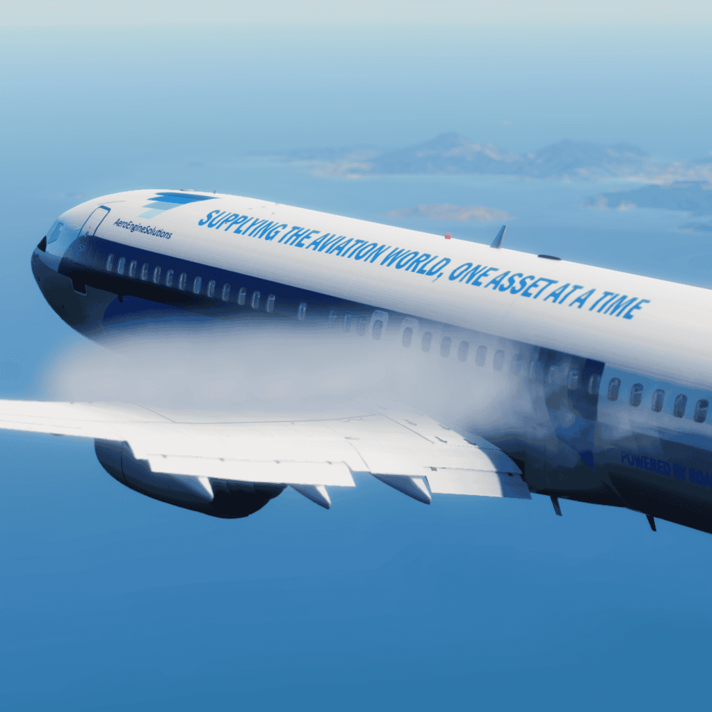 Mission and company in virtual branding on a flight simulator in Atlanta. MRO Americas - Aviation Week.