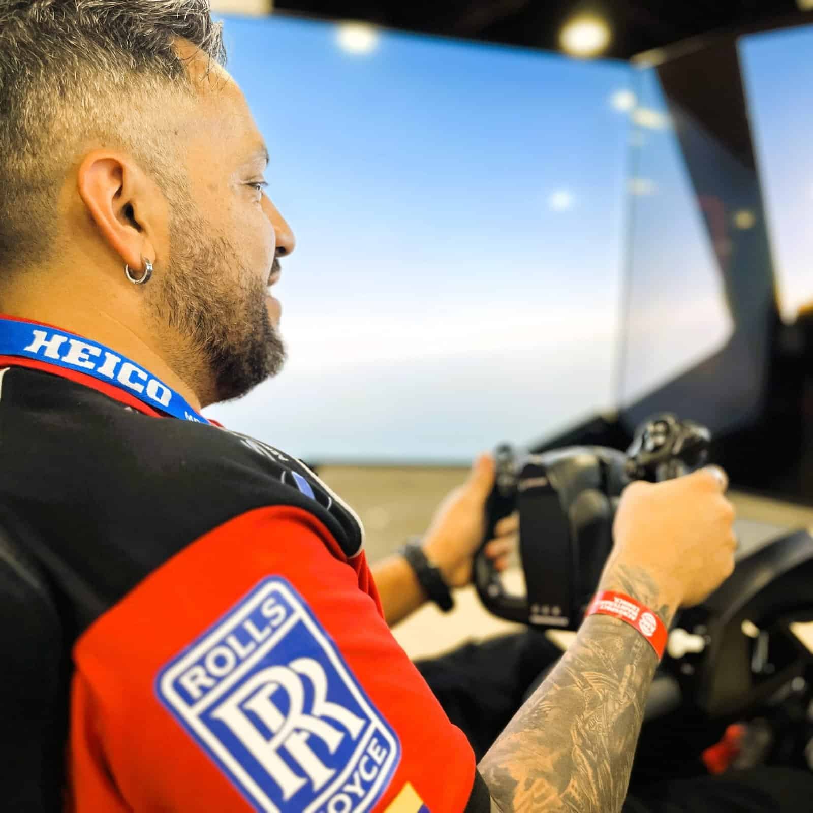 Mobile flight simulator rental Atlanta USA conference aviation week.